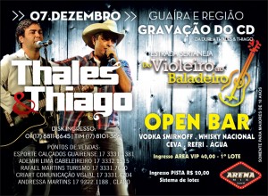 Thales e Thiago gravam CD ao vivo na Arena Mix em Guaíra
