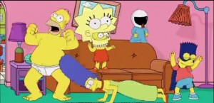 Simpsons fazendo Harlem Shake