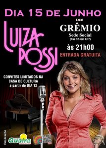 Guaíra terá show com Luiza Possi de graça