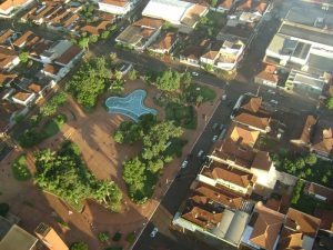 Guaíra aérea. Praça São Sebastião