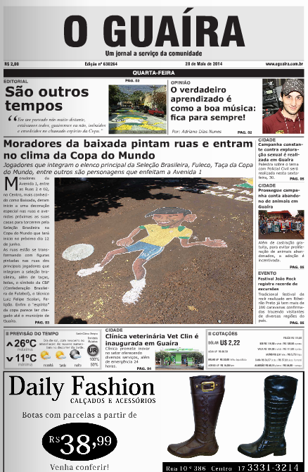 CAPA JORNAL O GUAIRA 28 DE MAIO DE 2014