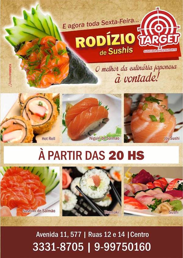 rodizio de sushi na target guairanews