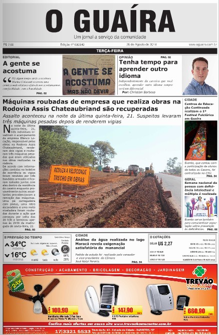 JORNAL O GUAIRA EDICAO DE 25 DE AGOSTO DE 2014