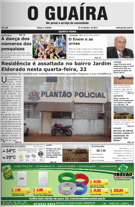 JORNAL O GUAIRA EDICAO DE 23 DE OUTUBRO DE 2014