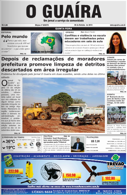 Jornal O Guaíra - Edição de 09:outubro:2014 (quinta-feira)