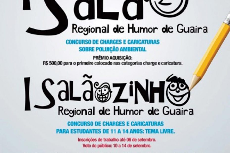 Prorrogadas inscrições para o I Salão do Humor de Guaíra