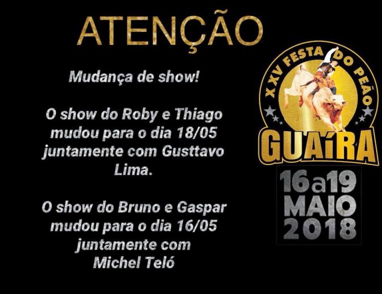 Programação da XXV Festa do Peão de Guaíra teve alteração