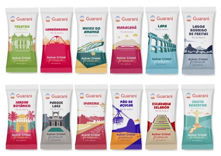 AÇÚCAR GUARANI CELEBRA O RIO DE JANEIRO  EM SACHÊS COMEMORATIVOS