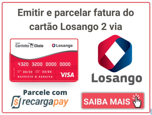 Emitir e parcelar 2 via do cartão Losango