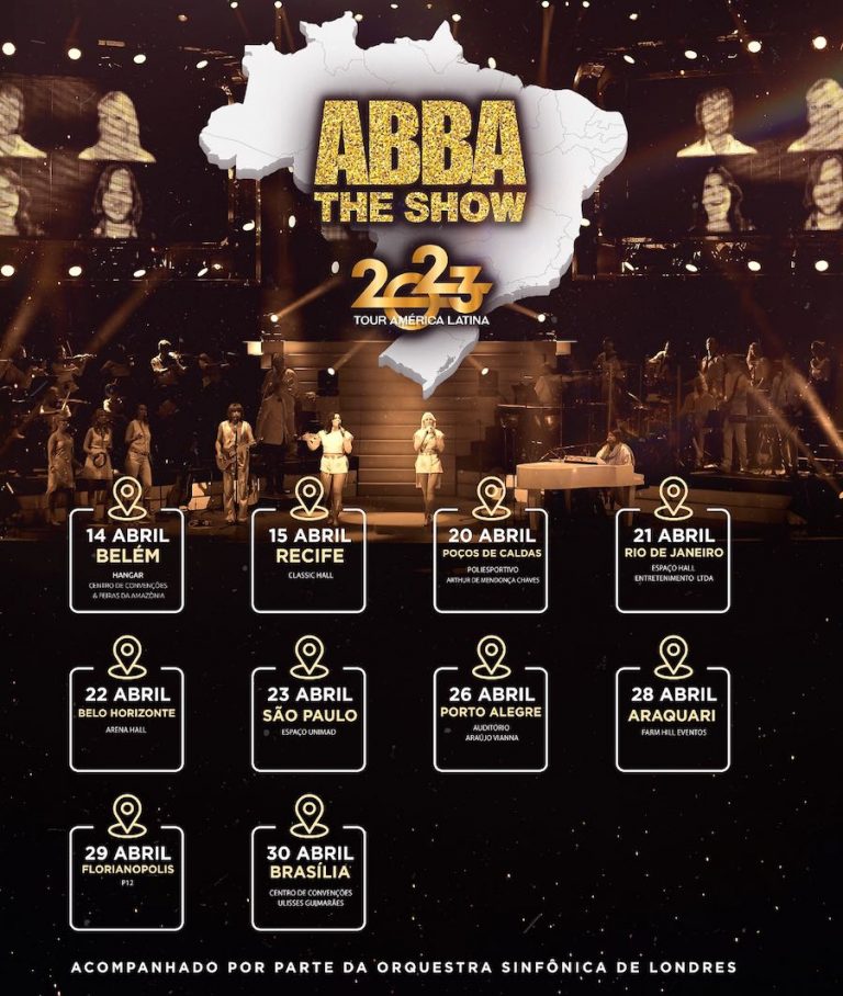 ABBA THE SHOW chega ao Brasil em 11 apresentações que acontecerão entre abril e maio de 2023
