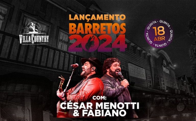 Sertanejos confirmam participação no lançamento da Festa do Peão de Barretos no Villa Country