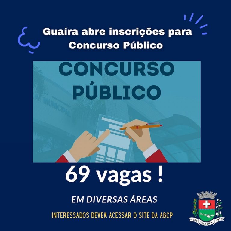 Guaíra abre inscrições para Concurso Público com 69 vagas em diversas áreas