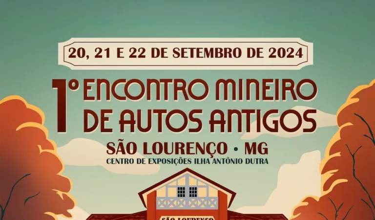 Exposição de carros antigos acontece em São Lourenço, no Circuito das Águas, em Minas Gerais