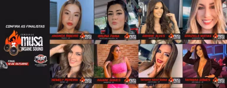 Concurso Musa Insane Sound 2024 acontece no sábado, dia 19
