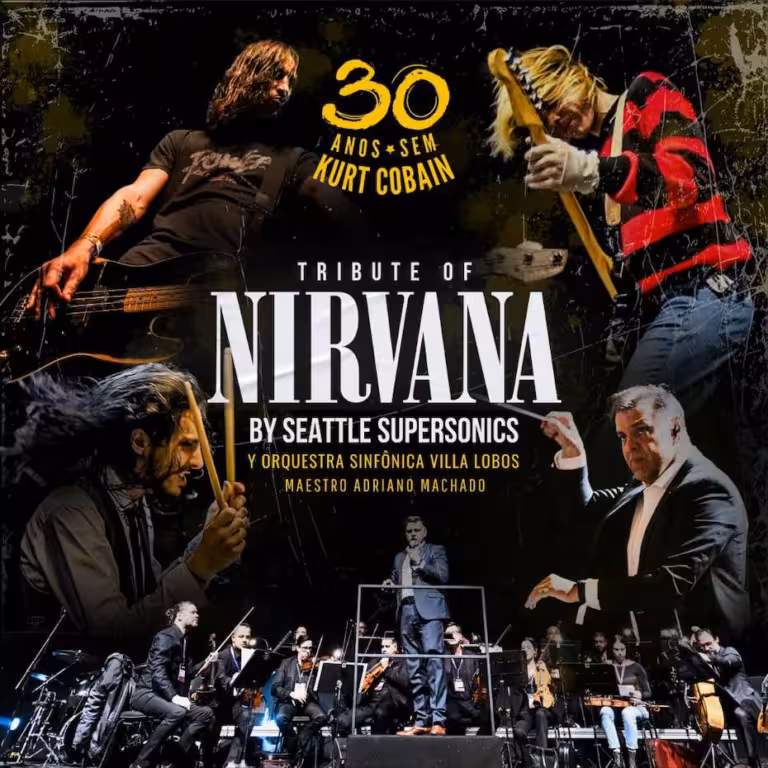 Seattle Supersonics já está no Brasil para tour histórica do “Tribute of Nirvana”