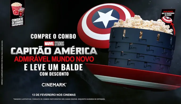 Um novo legado! Cinemark apresenta combo oficial de ‘Capitão América: Admirável Mundo Novo’