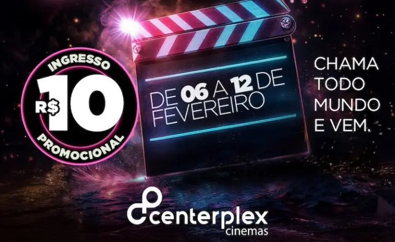 Todos pagam R$10 no Centerplex Cinemas do North Shopping Barretos