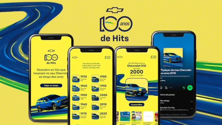 Chevrolet celebra 100 anos com campanha imersiva inédita que resgata clássicos no Spotify