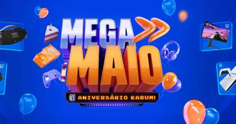 Mega Maio: KaBuM! celebra 22 anos com ofertas e 130 mil reais em prêmios para a comunidade