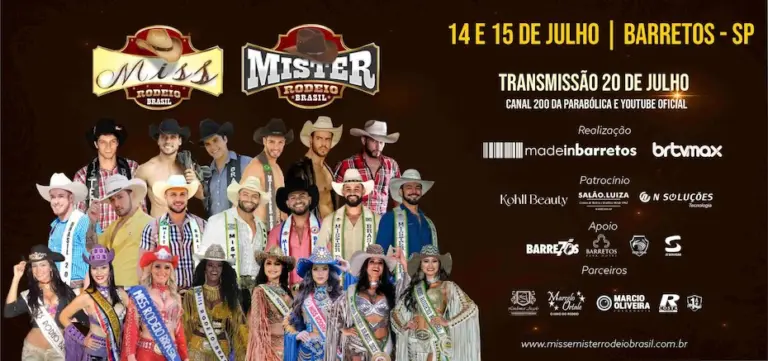 Miss & Mister Rodeio Brasil – O Reality será gravado no Parque do Peão de Barretos