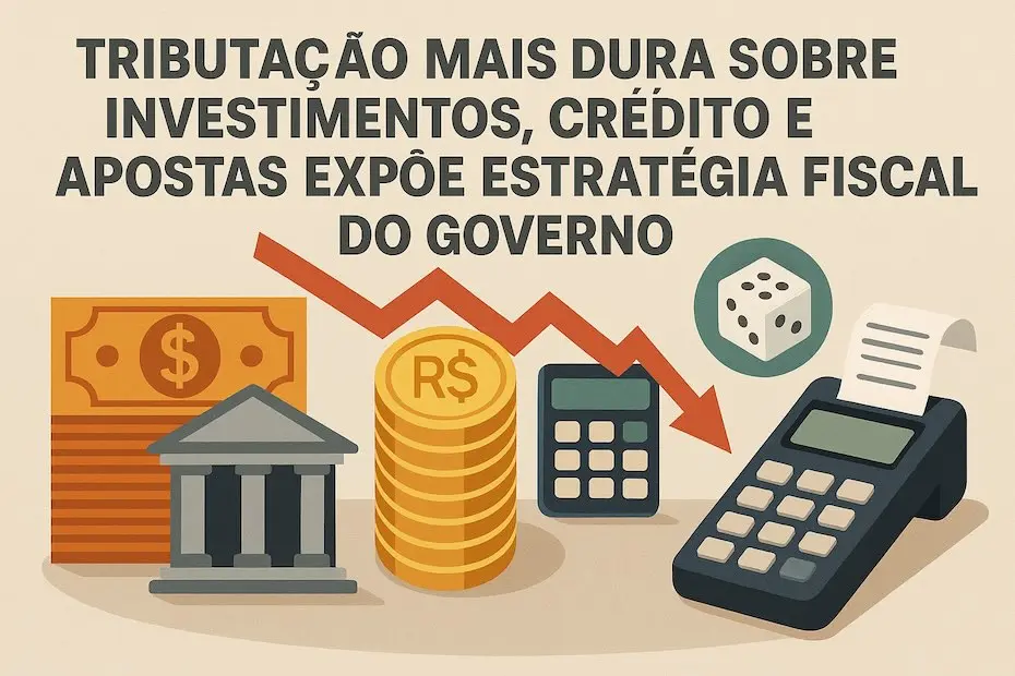 Tributação sobre investimentos, crédito e apostas aumenta no Brasil, segundo nova MP e decreto do governo.