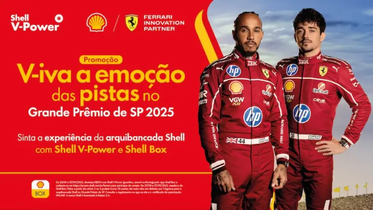 Shell anuncia promoção “V-iva a emoção das pistas” e venda de ingressos para arquibancada exclusiva no Grande Prêmio de São Paulo