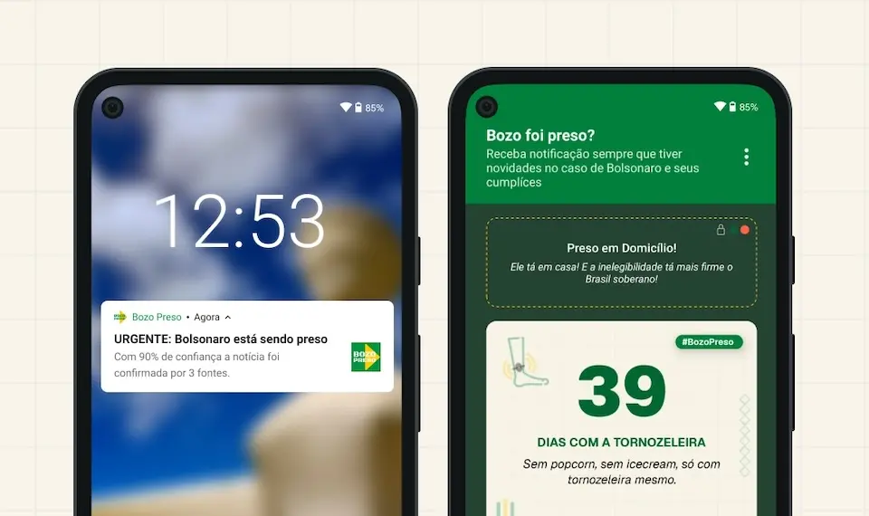 App usa IA para avisar em tempo real se Bolsonaro for preso pelo STF