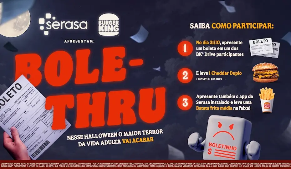 Burger King® e Serasa exploram “terror da vida adulta” em ação de Halloween