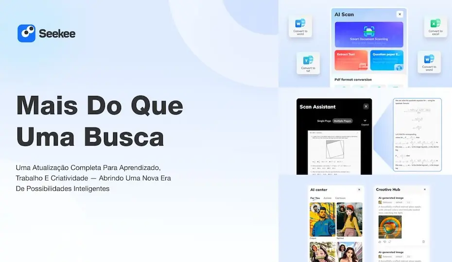 Seekee 2.0 lançado oficialmente: equipado com o MegaSearch, inaugura uma nova era de busca inteligente e criação.
