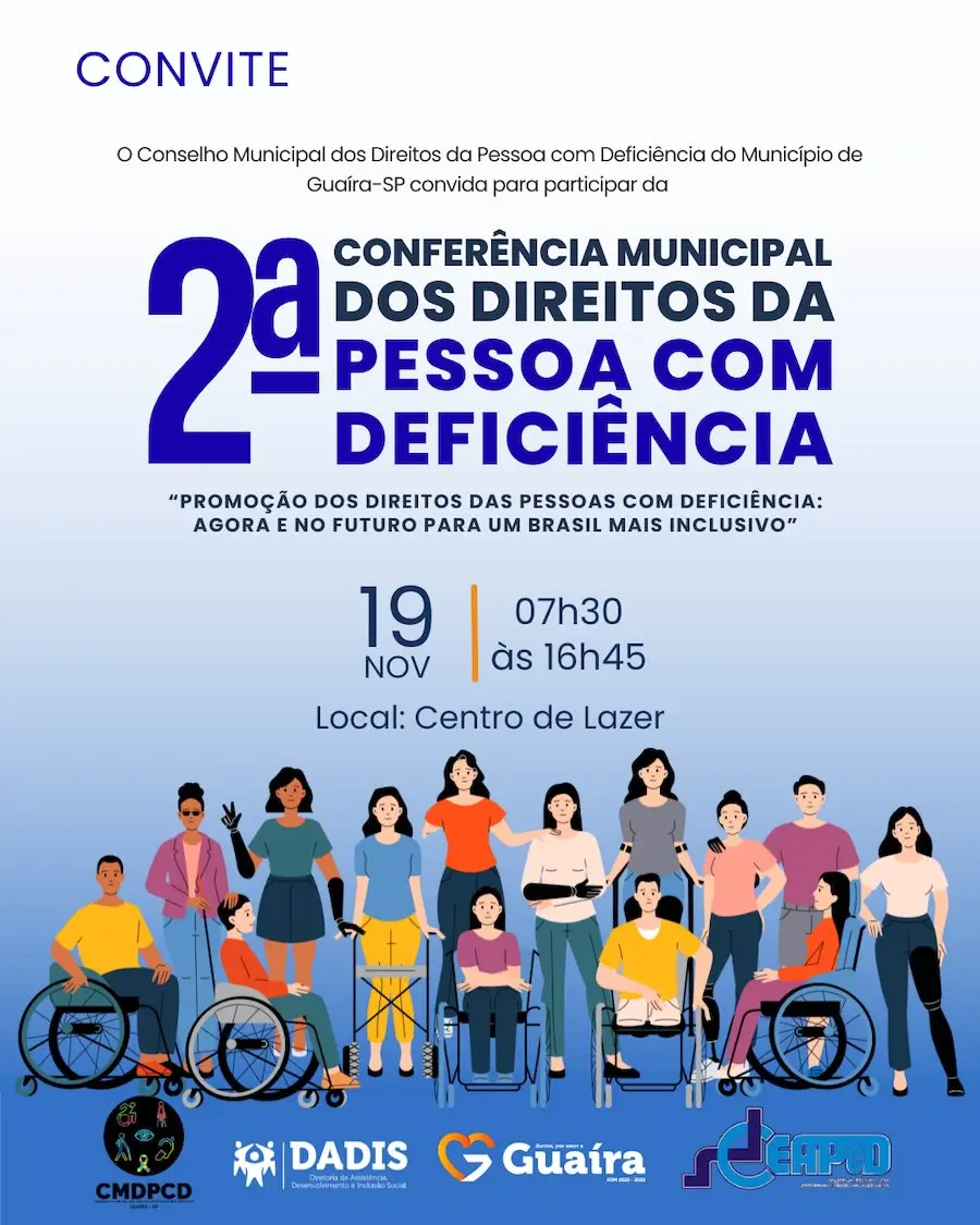 Guaíra sediará a II Conferência Municipal dos Direitos da Pessoa com Deficiência