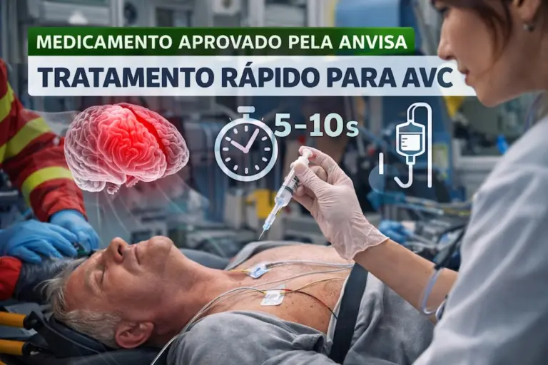 Anvisa aprova medicamento aplicado em segundos para tratamento de AVC isquêmico