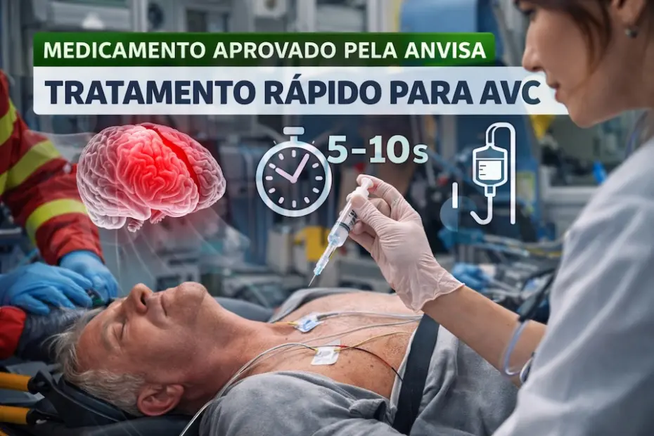 Anvisa aprova medicamento aplicado em segundos para tratamento de AVC isquêmico