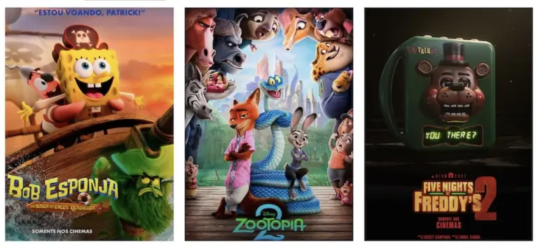 Cine Energia em Guaíra: programação de 26 a 30/12 com Zootopia 2, Bob Esponja e FNAF 2