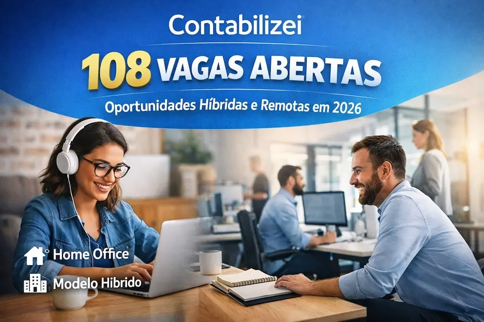 Contabilizei tem 108 vagas abertas com oportunidades híbridas e remotas