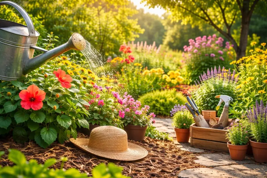 Jardins adaptados ao verão: como manter suas plantas exuberantes nos meses mais quentes