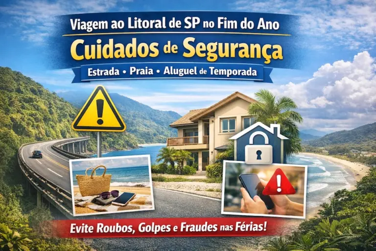 Viagem ao litoral de SP no fim do ano: cuidados de segurança na estrada, na praia e no aluguel