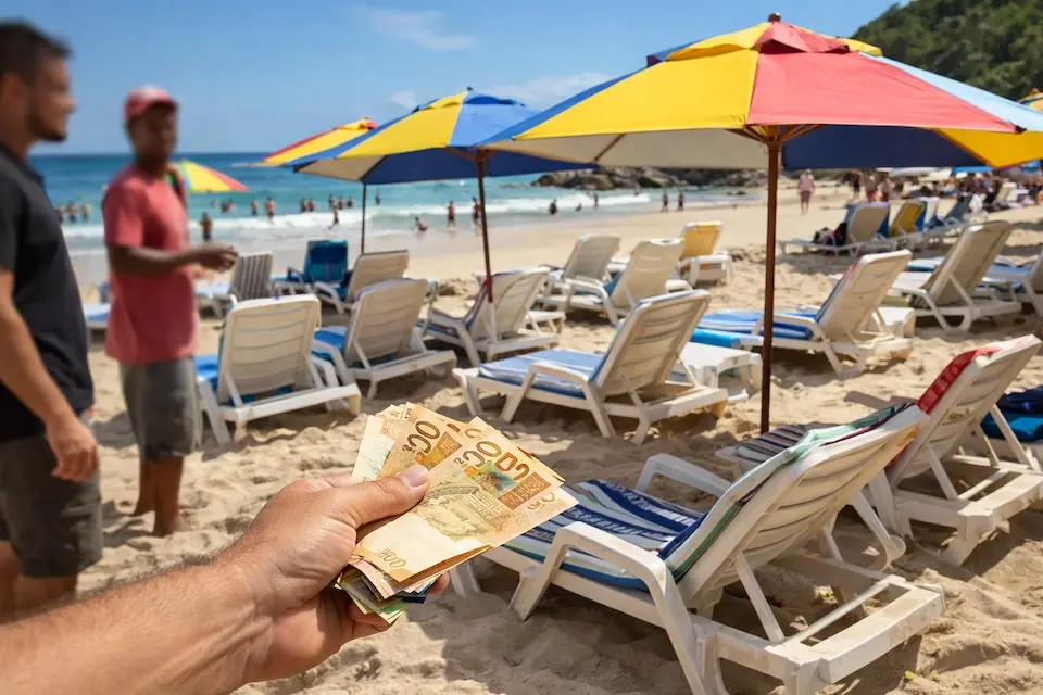 Verão expõe abusos nas praias: até onde vai a cobrança por cadeiras e guarda-sol?