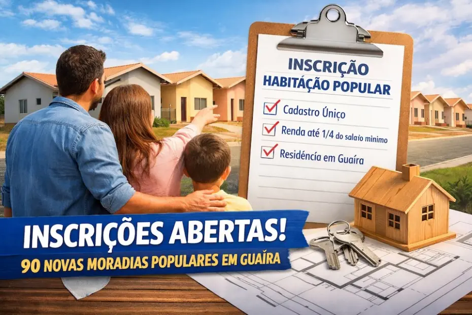 Prefeitura de Guaíra anuncia inscrições para 90 novas moradias populares; Prefeito destaca avanço na habitação
