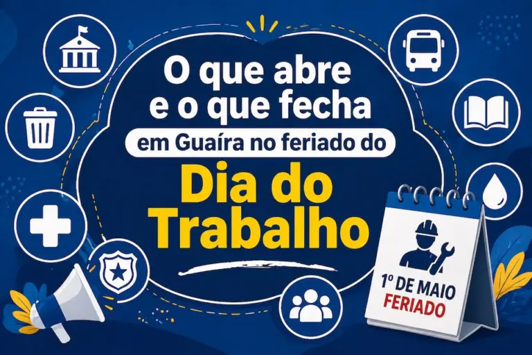 O que abre e o que fecha em Guaíra no feriado do Dia do Trabalho