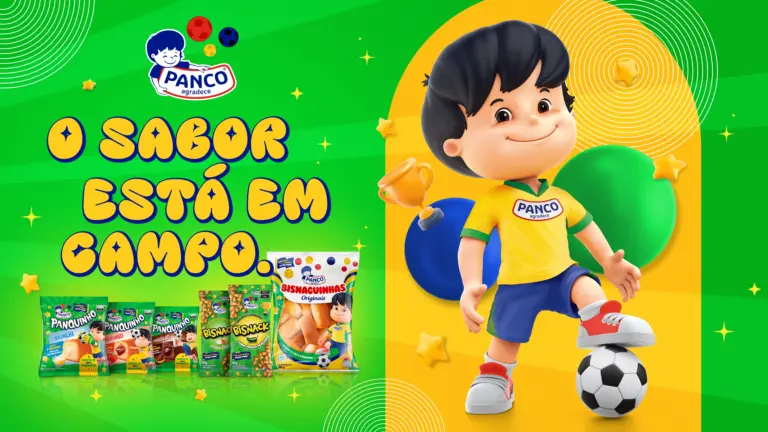 Panco no clima da Copa: diversão em família com figurinhas digitais