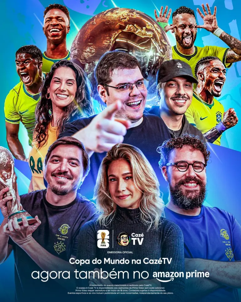 Prime Video exibirá transmissões da CazéTV da Copa do Mundo FIFA 2026