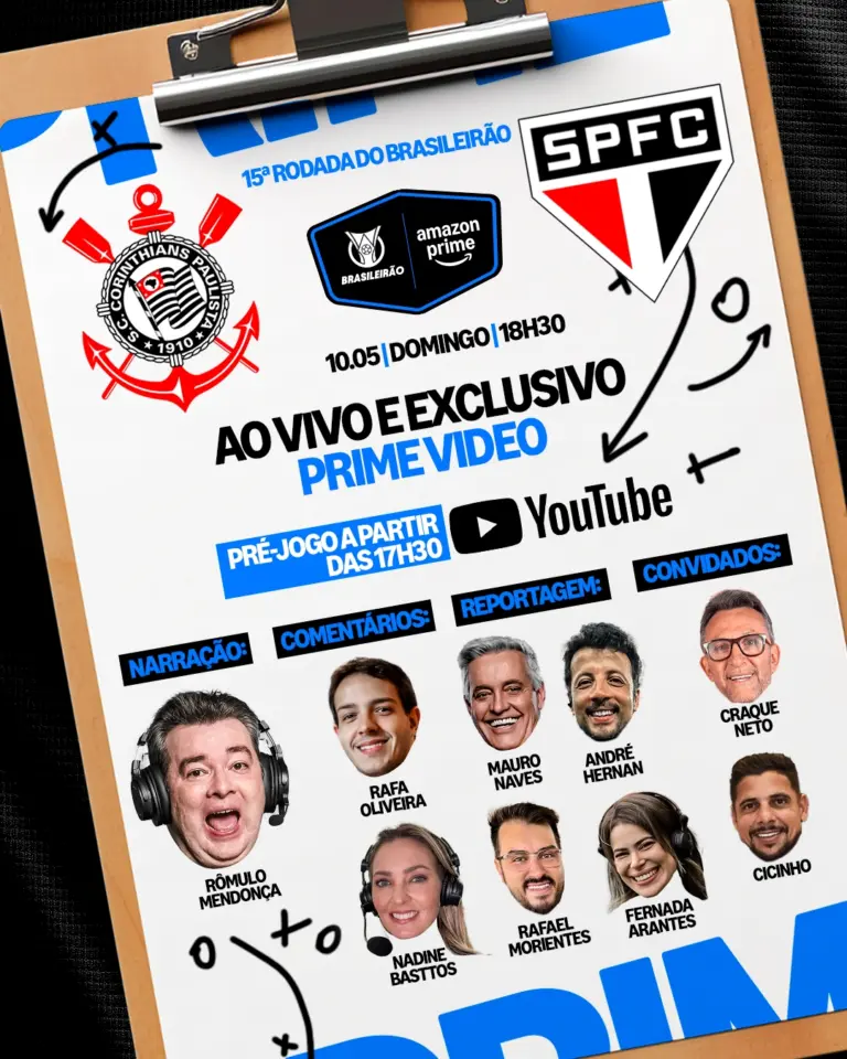Majestoso Exclusivo: Neto e Cicinho Serão os Convidados Especiais do Prime Video Para a Transmissão de Corinthians x São Paulo Pelo Brasileirão
