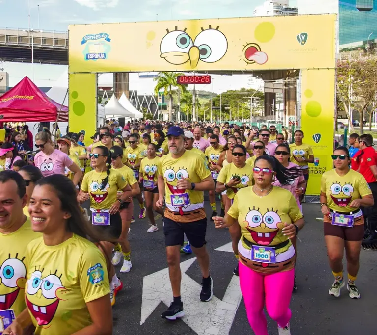 RibeirãoShopping recebe Corrida do Bob Esponja com percurso para toda a família