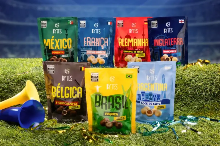Cacau Show lança linha Bytes inspirada em seleções para embalar torcida durante o Mundial