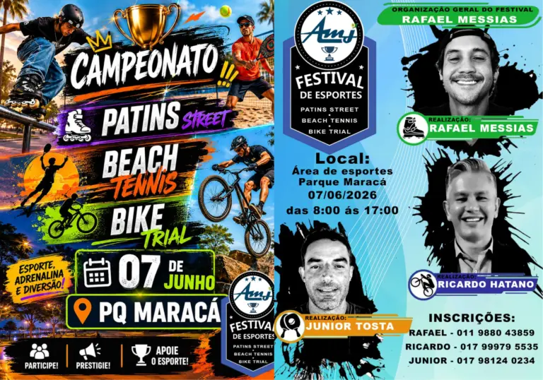 Guaíra sedia festival esportivo no Parque Maracá neste domingo, dia 7