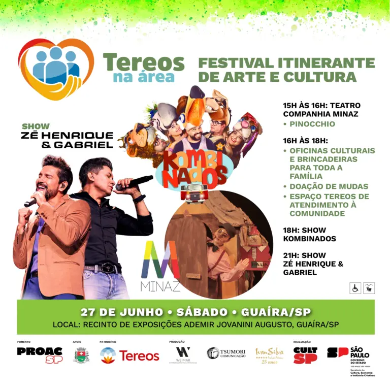 Guaíra ganha dia de cultura e entretenimento com o festival Tereos Na Área