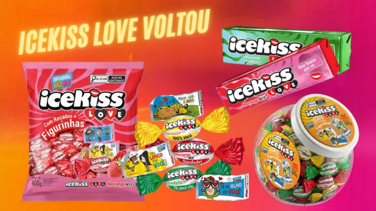 Icekiss aposta na nostalgia com a volta dos recadinhos nas balas que fizeram sucesso nas décadas de 80 e 90 