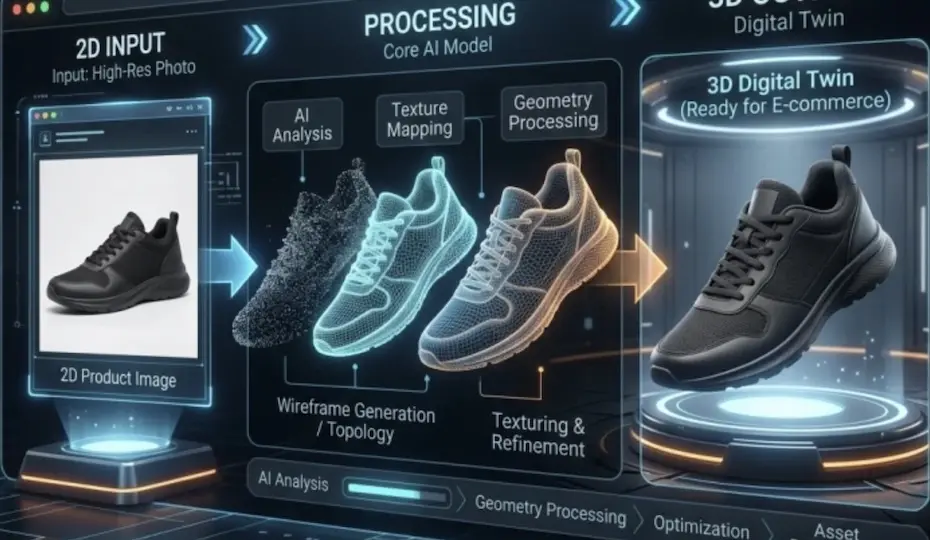 Como a Geração de Imagem para 3D com IA está transformando o E-commerce e o Marketing Digital