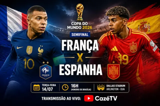 França e Espanha se enfrentam pela semifinal da Copa do Mundo 2026 nesta terça-feira
