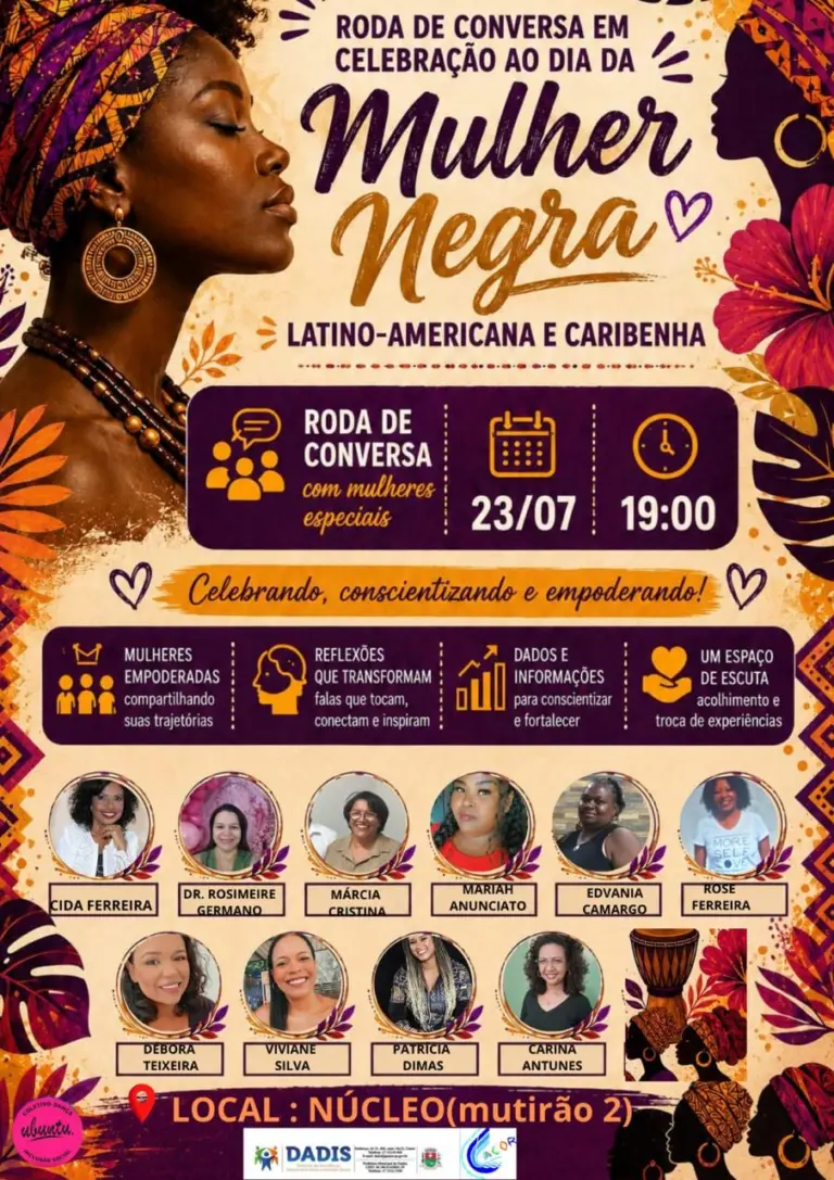 Núcleo recebe Roda de Conversa em celebração ao Dia da Mulher Negra Latino-Americana e Caribenha